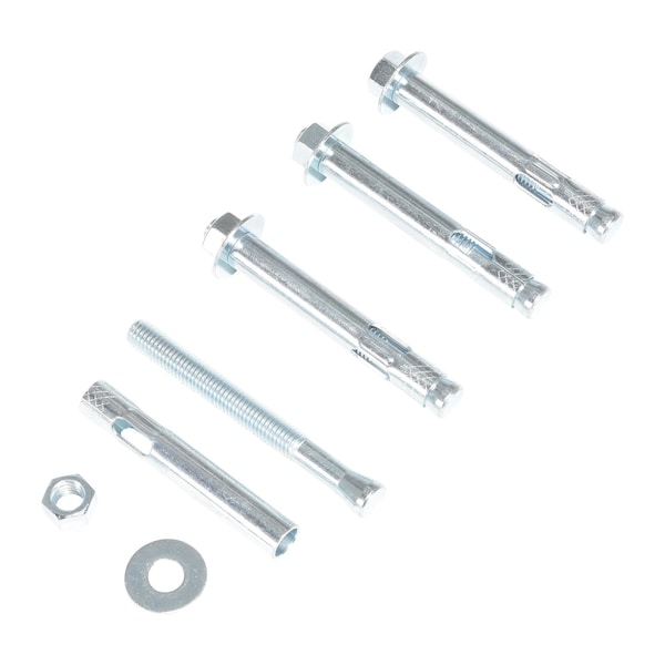 Vestil Sleeve Anchor, 3/8" Dia., 5/8" L, Steel Zinc Plated, 4 PK AS-584-4PK - main